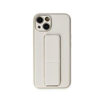 BSSM iPhone 13 Coco Deri Standlı Kapak Beyaz Kılıf
