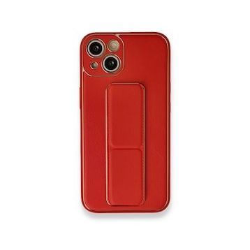 BSSM iPhone 13 Coco Deri Standlı Kapak Kırmızı Kılıf