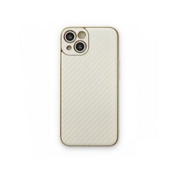 BSSM iPhone 13 Coco Karbon Silikon Beyaz Kılıf