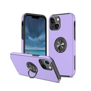 BSSM iPhone 13 Elit Yüzüklü Kapak Mor Kılıf