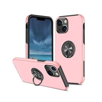BSSM iPhone 13 Elit Yüzüklü Kapak Pembe Kılıf
