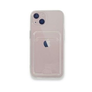 BSSM iPhone 13 Kart Şeffaf Silikon Şeffaf Kılıf