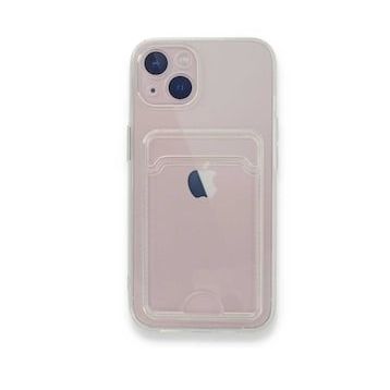 BSSM iPhone 13 Kart Şeffaf Silikon Şeffaf Kılıf
