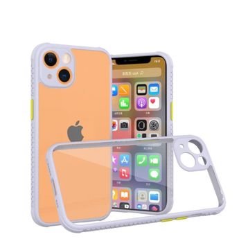 BSSM iPhone 13 Mini Miami Şeffaf Silikon Lila Kılıf