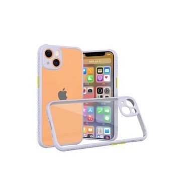 BSSM iPhone 13 Mini Miami Şeffaf Silikon Lila Kılıf