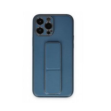 BSSM iPhone 13 Pro Coco Açık Mavi Deri Standlı Kapak Kılıf