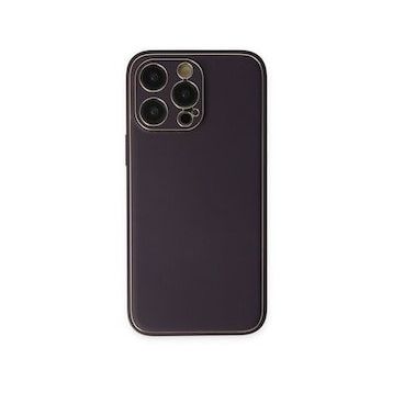 BSSM iPhone 13 Pro Coco Deri Silikon Kapak Derin Mor Renkli Kılıf