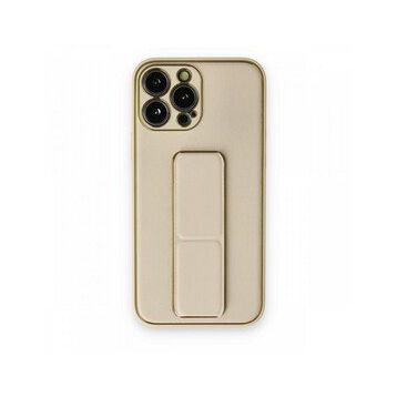 BSSM iPhone 13 Pro Coco Gold Deri Standlı Kapak Kılıf