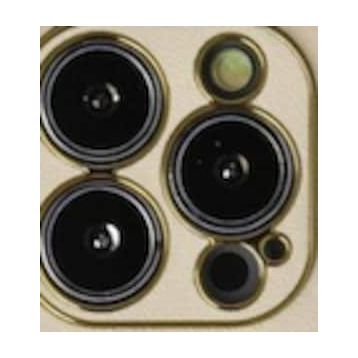 BSSM iPhone 13 Pro Coco Gold Deri Standlı Kapak Kılıf