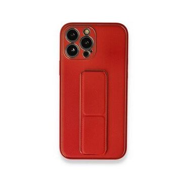 BSSM iPhone 13 Pro Coco Kırmızı Deri Standlı Kapak Kılıf