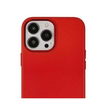 BSSM iPhone 13 Pro Kırmızı Asya Deri Silikon Kılıf