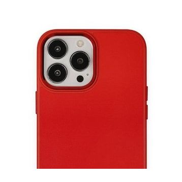 BSSM iPhone 13 Pro Kırmızı Asya Deri Silikon Kılıf