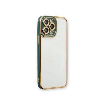 BSSM iPhone 13 Pro Max Liva Lens Silikon Yeşil Kılıf