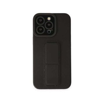 BSSM iPhone 13 Pro Max Mega Standlı Silikon Siyah Kılıf