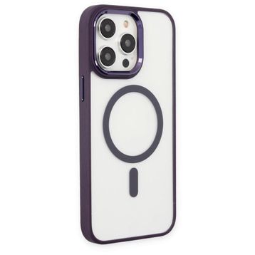 BSSM iPhone 13 Pro Room Magneticsafe Silikon Derin Mor Kılıf