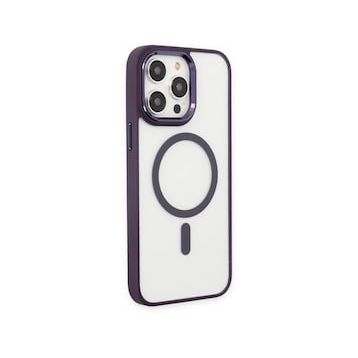 BSSM iPhone 13 Pro Room Magneticsafe Silikon Derin Mor Kılıf