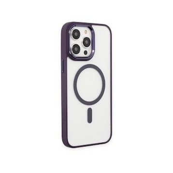 BSSM iPhone 13 Pro Room Magneticsafe Silikon Derin Mor Kılıf