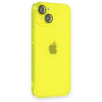 BSSM iPhone 14 Armada Lensli Kapak Sarı Kılıf