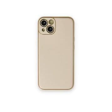 BSSM iPhone 14 Coco Deri Silikon Kapak Gold Kılıf