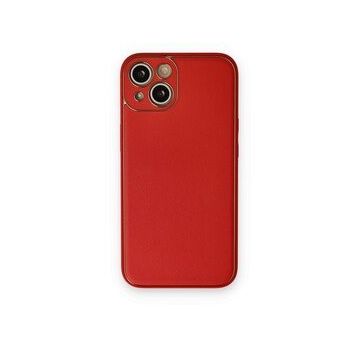 BSSM iPhone 14 Coco Deri Silikon Kapak Kırmızı Kılıf