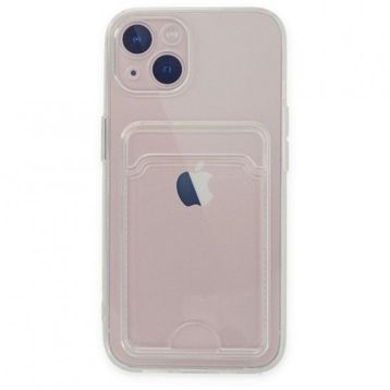 BSSM iPhone 14 Kart Şeffaf Silikon Şeffaf Kılıf