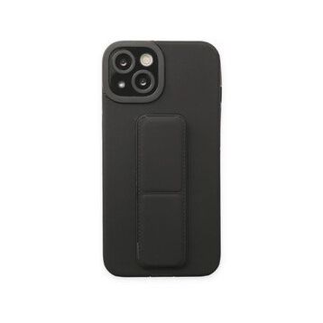 BSSM iPhone 14 Mega Standlı Silikon Siyah Renkli Kılıf