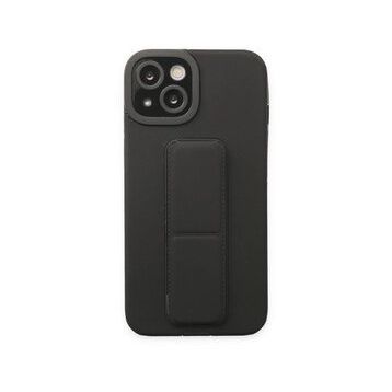BSSM iPhone 14 Mega Standlı Silikon Siyah Renkli Kılıf