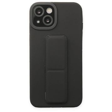 BSSM iPhone 14 Mega Standlı Silikon Siyah Renkli Kılıf