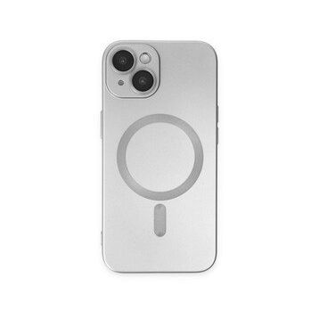 BSSM iPhone 14 Moshi Lens Magneticsafe Silikon Gümüş Kılıf