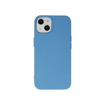 BSSM iPhone 14 Nano içi Kadife Silikon Mavi Kılıf