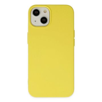 BSSM iPhone 14 Nano içi Kadife Silikon Sarı Kılıf