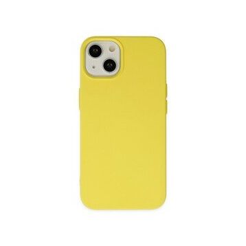 BSSM iPhone 14 Nano içi Kadife Silikon Sarı Kılıf