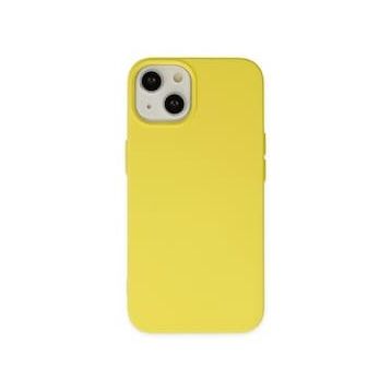 BSSM iPhone 14 Nano içi Kadife Silikon Sarı Kılıf