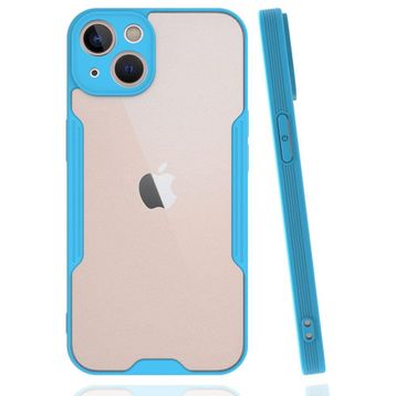 BSSM iPhone 14 Platin Silikon Mavi Kılıf