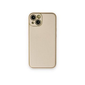 BSSM iPhone 14 Plus Coco Deri Silikon Kapak Gold Kılıf