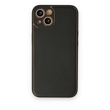 BSSM iPhone 14 Plus Coco Deri Silikon Kapak Siyah Kılıf