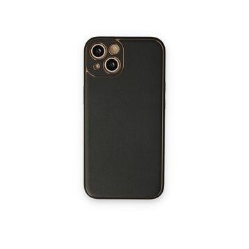 BSSM iPhone 14 Plus Coco Deri Silikon Kapak Siyah Kılıf