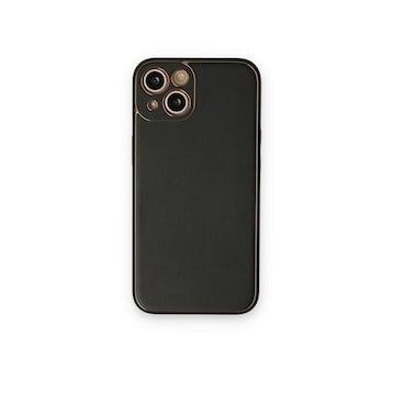 BSSM iPhone 14 Plus Coco Deri Silikon Kapak Siyah Kılıf