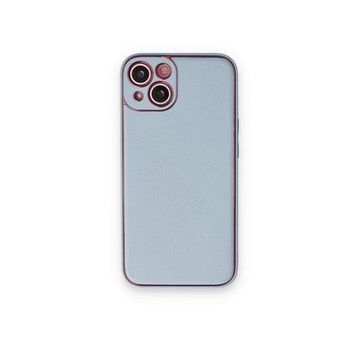 BSSM iPhone 14 Plus Coco Deri Silikon Kapak Sky Blue Kılıf