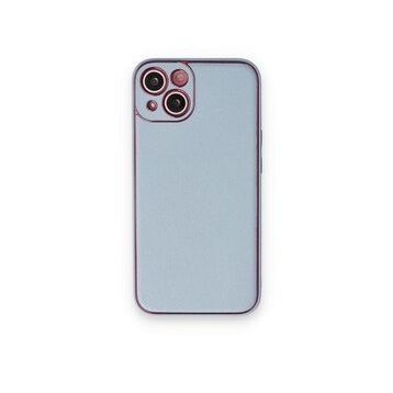 BSSM iPhone 14 Plus Coco Deri Silikon Kapak Sky Blue Kılıf