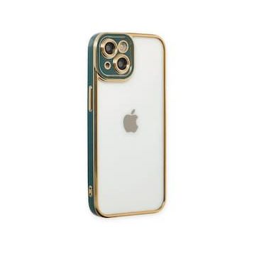 BSSM iPhone 14 Plus Liva Lens Silikon Yeşil Kılıf