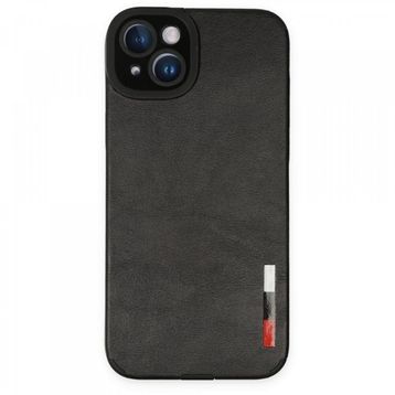 BSSM iPhone 14 Plus Loop Deri Silikon Siyah Kılıf