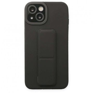 BSSM iPhone 14 Plus Mega Standlı Silikon Siyah Kılıf