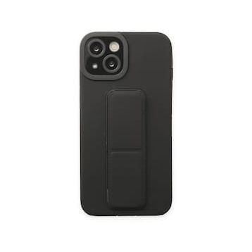 BSSM iPhone 14 Plus Mega Standlı Silikon Siyah Kılıf