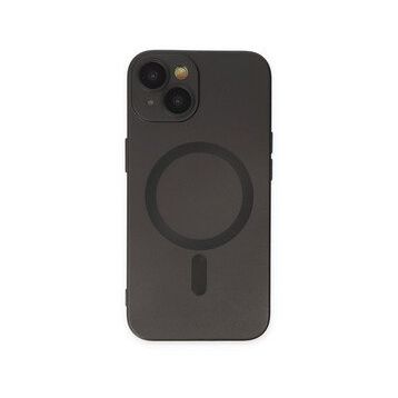 BSSM iPhone 14 Plus Moshi Lens Magneticsafe Silikon Siyah Kılıf