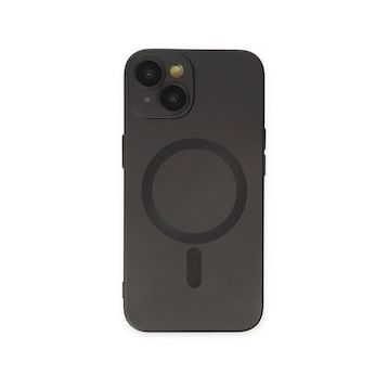BSSM iPhone 14 Plus Moshi Lens Magneticsafe Silikon Siyah Kılıf