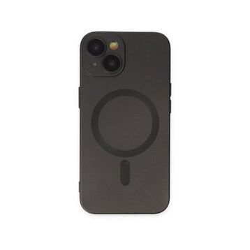 BSSM iPhone 14 Plus Moshi Lens Magneticsafe Silikon Siyah Kılıf
