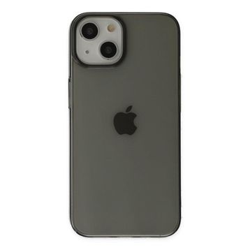 BSSM iPhone 14 Plus PC Sert Şeffaf Kapak Siyah Kılıf