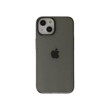 BSSM iPhone 14 Plus PC Sert Şeffaf Kapak Siyah Kılıf