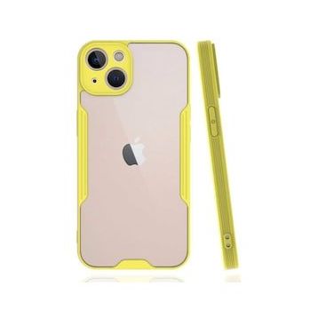 BSSM iPhone 14 Plus Platin Silikon Sarı Kılıf
